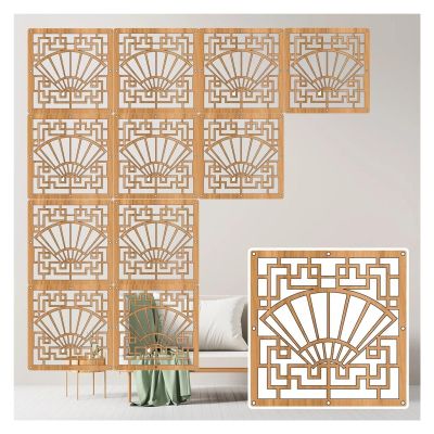 JYHHCYS Gold Hanging Room Dividers Panels from Ceiling, Living Room/Office/Apartment DIY Partition Wall Dividers Screen, Hollow Out Indoor Room Separator (Color : Style-5, Size : 30 Pack)