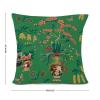 Ming Vase Green Chinoiserie Cushion Cover Cases with Zipper 16x16in Farmhouse Cotton Linen Square Accent Throw Pillow Cases for Living Room Bed Couch Sofa Chair Home Dcor Housewarming Gifts view 2