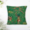 Ming Vase Green Chinoiserie Cushion Cover Cases with Zipper 16x16in Farmhouse Cotton Linen Square Accent Throw Pillow Cases for Living Room Bed Couch Sofa Chair Home Dcor Housewarming Gifts view 4