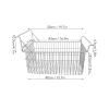 2 Packs Chest Freezer Organizer Bins, Deep Freezer Metal Wire Baskets, Freezer Wire Storage Organizer Baskets, Refrigerator Basket Storage Rack Bins with Handles for Cabinet view 4