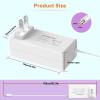 MIWISE Power Supply Adapter DC24 3A 72W AC to DC Converter Transformer 100-240V AC Input,for COB LED Strip, CCTV Camera,White,2.1mm X 5.5mm US Plug view 2