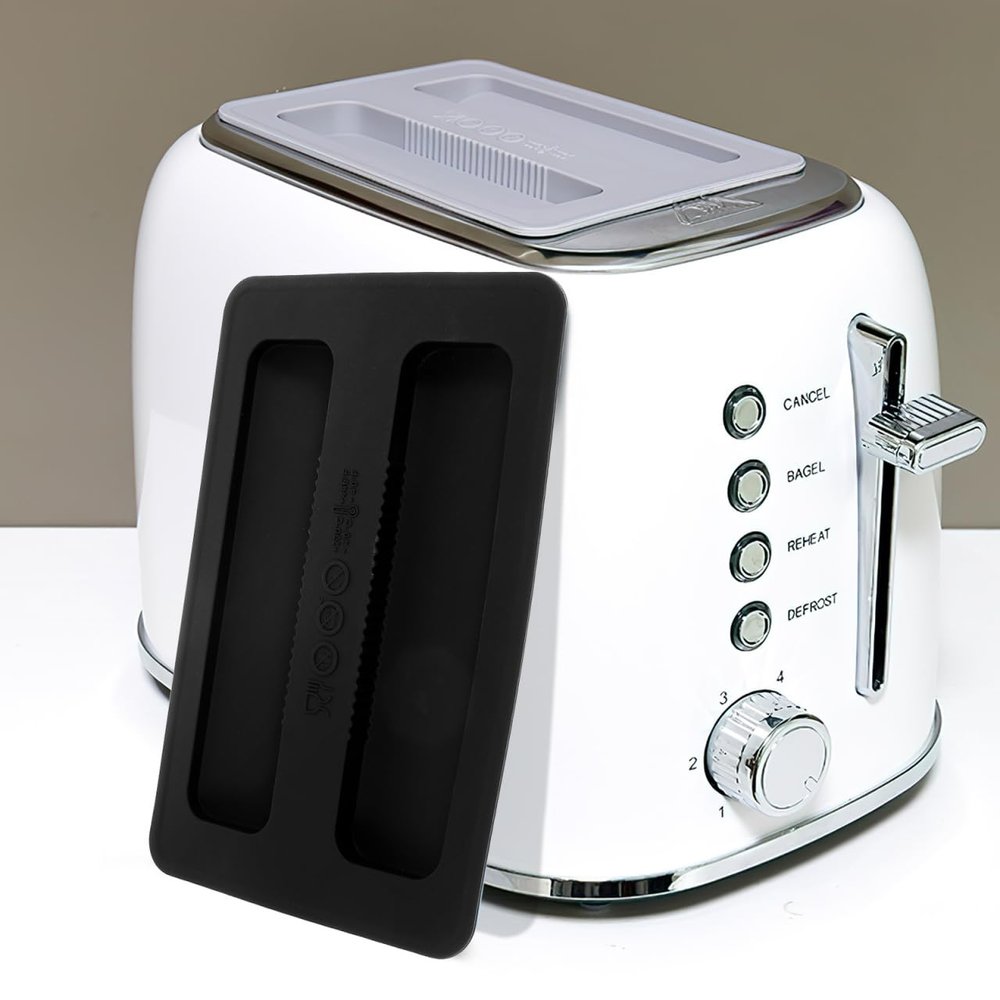 BESTonZON Bread Toaster Cover Universal Silicone Toaster Lid Replacement for Bread Maker Upper Cover Kitchen Appliance Dustproof Protector 6.18X4.13X0.39In