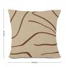 Boho Geometric Brown and Light Brown Cushion Cover Cases with Zipper 20x20in Farmhouse Cotton Linen Square Throw Pillow Cases for Living Room Bed Couch Sofa Chair Home Dcor Housewarming Gifts view 2
