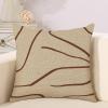 Boho Geometric Brown and Light Brown Cushion Cover Cases with Zipper 20x20in Farmhouse Cotton Linen Square Throw Pillow Cases for Living Room Bed Couch Sofa Chair Home Dcor Housewarming Gifts view 3