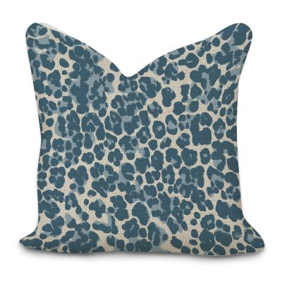 Cheetah Leopard Print Animal Light Blue and Light Gray Decorative Pillow Covers 20x20in Chinoiserie Asian Pillowcase Farmhouse Throw Cushion Cover Cases for Couch Sofa Bed Living Room Home Decor