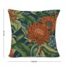 Cotton Linen Farmhouse Throw Pillow Cover with Zipper Blue Red Orange Chinoiserie Floral Pillow Cases Cushion Cover for Office Living Room Bedroom Car Chair Home Decorations 18x18in view 2