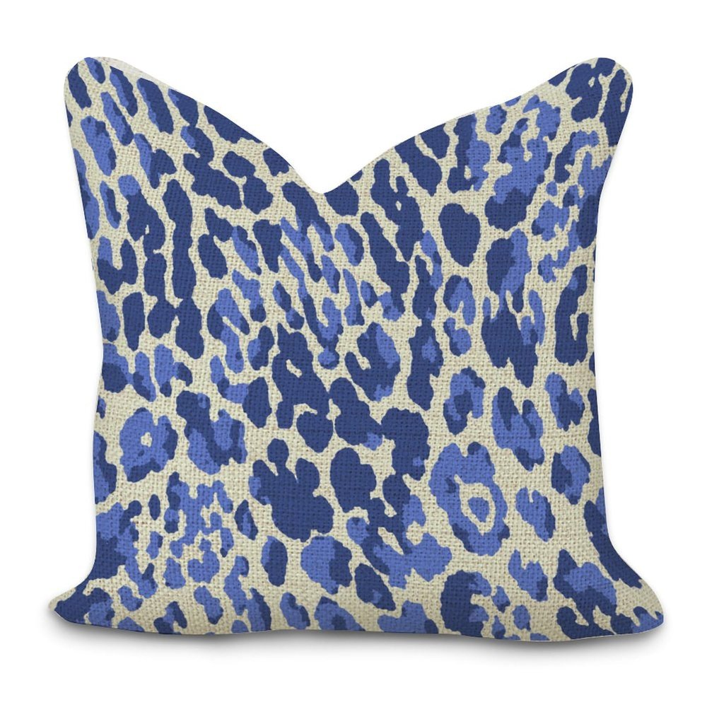 Leopard Print Cheetah Chinoiserie Style Purple and Rice White Pillow Covers 18x18in Chinoiserie Asian Pillowcase Farmhouse Throw Cushion Cover Cases for Couch Sofa Bed Living Room Home Decor