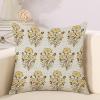 Cotton Linen Farmhouse Throw Pillow Cover with Zipper Yellow Flower Pillow Cases Cushion Cover for Office Living Room Bedroom Car Chair Home Decorations 16x16in view 3