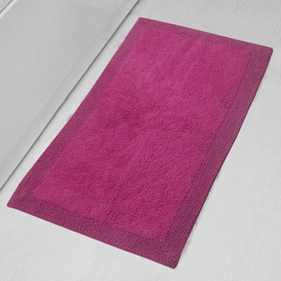 Home Weavers Luxury Collection 100% Reversible Cotton Bathroom Rugs Set, Washable Rug, Extra Soft and Absorbent Bath Rug, Bath Mat Set, Bath Floor Mat Non Slip, 24"x40" Rectangle, Hot Pink
