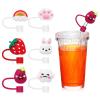 6 Pcs Straw Dust Cap Small Reusable Straw Covers Straw Topper Small Reusable Covers Straw Tip Covers Straw Caps Reusable Straw Tips Drinking Straw Covers Straw Tips Protector view 1