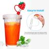 6 Pcs Straw Dust Cap Small Reusable Straw Covers Straw Topper Small Reusable Covers Straw Tip Covers Straw Caps Reusable Straw Tips Drinking Straw Covers Straw Tips Protector view 2