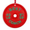 BESTORLOVE Acrylic Christmas Ornament Best Coach Christmas Tree Ornament Weight Plate 3 Inch with Red String Fitness Gym Gym Gift Gym Lover Christmas Decoration Gift for Parents Friend view 2