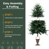Uten 4ft/1.2m Christmas Tree, Artificial Christmas Tree, Fluffy Xmas Decorative Tree, Natural and Realistic Look with Bushy and Luxury Quality PVC Tips, Xmas Home Dcor view 3