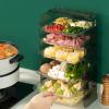 Standing Spice Rack, Multi Layer Food Tray Multifunctional Vegetable Fruit Preparation Plate Organizer for Kitchen Hot Pot Cooking(6 Layer Green) view 2