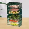 Standing Spice Rack, Multi Layer Food Tray Multifunctional Vegetable Fruit Preparation Plate Organizer for Kitchen Hot Pot Cooking(6 Layer Green) view 3