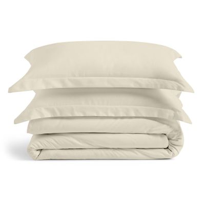 Rich Home Luxury 1 Piece Ivory Duvet Cover Size Super King 120x120 Ultra Soft Bedding Zipper Clouser Duvet Cover