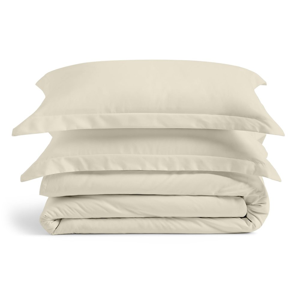 Rich Home Luxury 1 Piece Ivory Duvet Cover Size Super King 120x120 Ultra Soft Bedding Zipper Clouser Duvet Cover