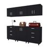 FM FURNITURE Keene 6 Piece Garage Set Black Engineered Wood view 1