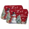 Wowouhiya Red Christmas Snowman Couch Cushion Covers, Stretch Sofa Cover with Elastic Bottom, Xmas Tree Winter Snowflake Sofa Slipcovers Protector Washable Chair/Sofa Cushion Covers for Pets S-2Pcs view 1