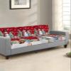 Wowouhiya Red Christmas Snowman Couch Cushion Covers, Stretch Sofa Cover with Elastic Bottom, Xmas Tree Winter Snowflake Sofa Slipcovers Protector Washable Chair/Sofa Cushion Covers for Pets S-2Pcs view 2