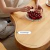 Cloud Coffee Table, Modern Geometric Irregular Wooden Cocktail Table Center Table with 3 Legs, Round Corner Thicken End Table for Small Space Bedroom Living Room Furniture, Easy Assemble,Wood,31.5"Lx2 view 3