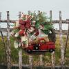 Christmas Red Truck Christmas Garland Farmhouse Red Truck Garland Christmas Decoration Winter Garland view 2