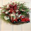 Christmas Red Truck Christmas Garland Farmhouse Red Truck Garland Christmas Decoration Winter Garland view 3
