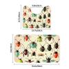 EkcoS Cartoon Small Insects Bathroom Rugs Set 2 Piece Microfiber Bath Shower Mat and U-Shaped Toilet Rug Non Slip Absorbent Bath Rug for Tub view 2