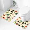 EkcoS Cartoon Small Insects Bathroom Rugs Set 2 Piece Microfiber Bath Shower Mat and U-Shaped Toilet Rug Non Slip Absorbent Bath Rug for Tub view 3