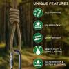 TECEUM Rope  90 Feet x 3/8 Inch (10mm)  Coyote Brown  Strong All-Purpose Utility Rope  Camping, Crafting, Flag Pole, Indoor & Outdoor  Polypropylene Nylon Poly Lightweight Diamond Braided Cord view 4