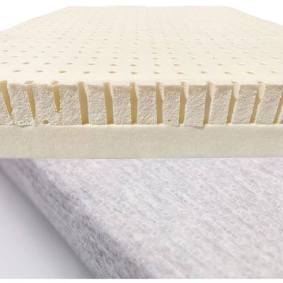 2 Inch Dual Zone Organic Latex Mattress Topper with Heather Grey Zippered Cover with (Twin, Soft & Firm), GOTS & GOLS Certified, Back Pain Support, Pressure Point Relief, Breathable & Cooling