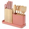 Caraway 14-Piece Kitchen Prep Set - Kitchen Knife Set & Wooden Utensil Set - Made With Premium German Steel Blades & FSC-Certified Birch Wood - Non-Toxic Materials - Includes Organizer - Perracotta view 1