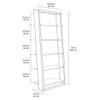 BDI Furniture Eileen 5166-74" x 34.25'' Leaning Shelf for Living Room, Family Room or Office with 5 Polished Tempered Glass Shelves, Natural Walnut view 3