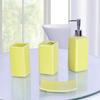 Bathroom Countertop Accesory Set 4 Piece Solid Ceramic (Lime Neon) view 1