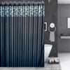 13-Piece Bathroom Shower Curtain with Matching Hooks Printed Design (Mosaic Black) view 1