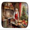 Caroline's Treasures DAC3316DDM Cookies with Santa Claus Dish Drying Mat Absorbent Dish Drying Mat Pad for Kitchen Counter Dish Drainer Mat for Countertop, 14 x 21", Multicolor view 1