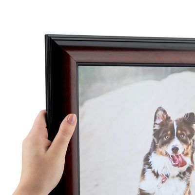 ArtToFrames 9x50 Inch Brown Picture Frame, This 1.69 Inch Custom Wood Poster Frame is Matte Mahogany Diploma, Great for Your Art or Photos - Comes with Economy Acrylic