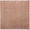 12x15 Cotton Area Rugs for Living Room Kilim Rug Flatweave Carpet Handmade Boho Maroon Beige Bordered Design Thick 0.19" Cotton Hand Block Printed Easy Washable Indoor Outdoor Use Hall Room view 1