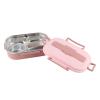 Bento Boxs Dinnerware 4Grid Lunch Box Stainless Steel Meal Prep Containers,for Canteens Office Family Food Storage Container (Four-compartment lunch box with soup bowl: pink) view 2
