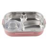 Bento Boxs Dinnerware 4Grid Lunch Box Stainless Steel Meal Prep Containers,for Canteens Office Family Food Storage Container (Four-compartment lunch box with soup bowl: pink) view 3