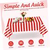 ABOOFAN Striped Circus Tablecloth and Stripe Plastic Table Cover for Party Decorations Reusable for Dining Picnics and Events Easy to Clean Design view 3