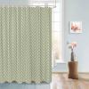 Anzona Sage Green Geometric Waterproof Shower Curtains Set - Standard 72 x 72 Inch, Modern Abstract Art Aesthetics Polyester Fabric Bathroom Curtain with 12 Hooks, Bathroom Accessories, 1 Panel view 4