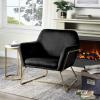 Black Accent Chairs, Comfort Chair Armchair Velvet Modern Home Furniture for Living Room 26" L X 29.50" W 31" H view 1