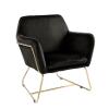 Black Accent Chairs, Comfort Chair Armchair Velvet Modern Home Furniture for Living Room 26" L X 29.50" W 31" H view 3