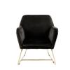 Black Accent Chairs, Comfort Chair Armchair Velvet Modern Home Furniture for Living Room 26" L X 29.50" W 31" H view 4