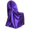 Balsa Circle 10 pcs Purple Universal Satin Chair Covers Slipcovers for Wedding Party Ceremony Reception Decorations view 1