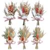 Mini Dried Flower Bouquet (Pack of 6) Suitable for wedding party dinner plate decoration, small dried flowers for crafts, birthday cake bridesmaid gift box, envelope decoration.(Dark Orange) view 1
