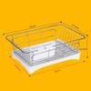 JYARZ Space Saving Dish Rack 304 Stainless Steel Dish Drain Rack Multi-Function Kitchen Tray for Kitchen Countertop Dish Drying Rack (Color : White, Size : 42 * 28 * 14.5cm) view 2