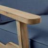 Armchair Living Room, Chairs for Bedrooms Soft Accent Seating Solid Wood Navy Comfy Modern Home Furniture 35.50" Lx28.50 Wx34 H view 3