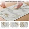 Bath Rugs Bathroom Rug,White Marble Gold Cracked Line Absorbent Diatomaceous Earth Bath Mat Quick Drying Non-Slip Washable Shower Mat,Modern Art Abstract Pattern Doormat for Bathtub Kitchen 16x24in view 3